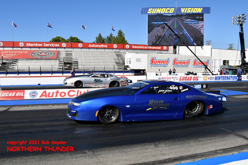 Mason McGaha (near lane) vs Chris McGaha 
(far lane)